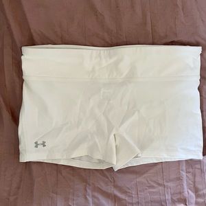 Under Armour white spandex shorts size L